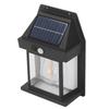 Solar Tungsten Wall Light Outdoor Sensor Interaction Lamp Exterior Lighting Fixtures Wall Mount IP65 Waterproof Black