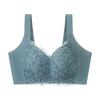 Tira de gelatina ropa interior de soporte suave para mujer senos grandes muestran pequeños copa completa sin aro de acero anti-flacidez sujetador de ajuste de pecho