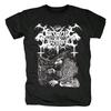 Satanic Warmaster Black Heavy Metal Short Sleeve Men Pure Cotton Tee Casual Vintage Tops Harajuku Streetwear Leisure T-shirt