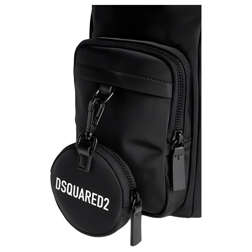 DSQUARED2 Printed Logo Nylon Backpack Women backpacks Black BPW003311708210M063