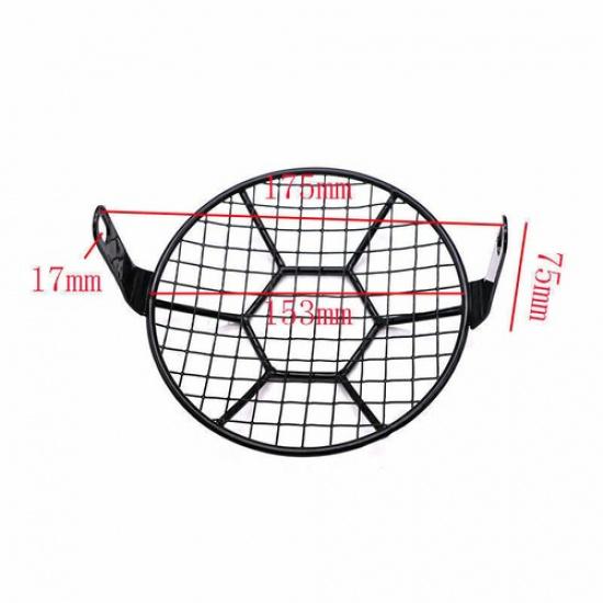 6.5" Retro Motorcycle Headlight Grill Mount Cover Bracket Fits For Cafe Racer US