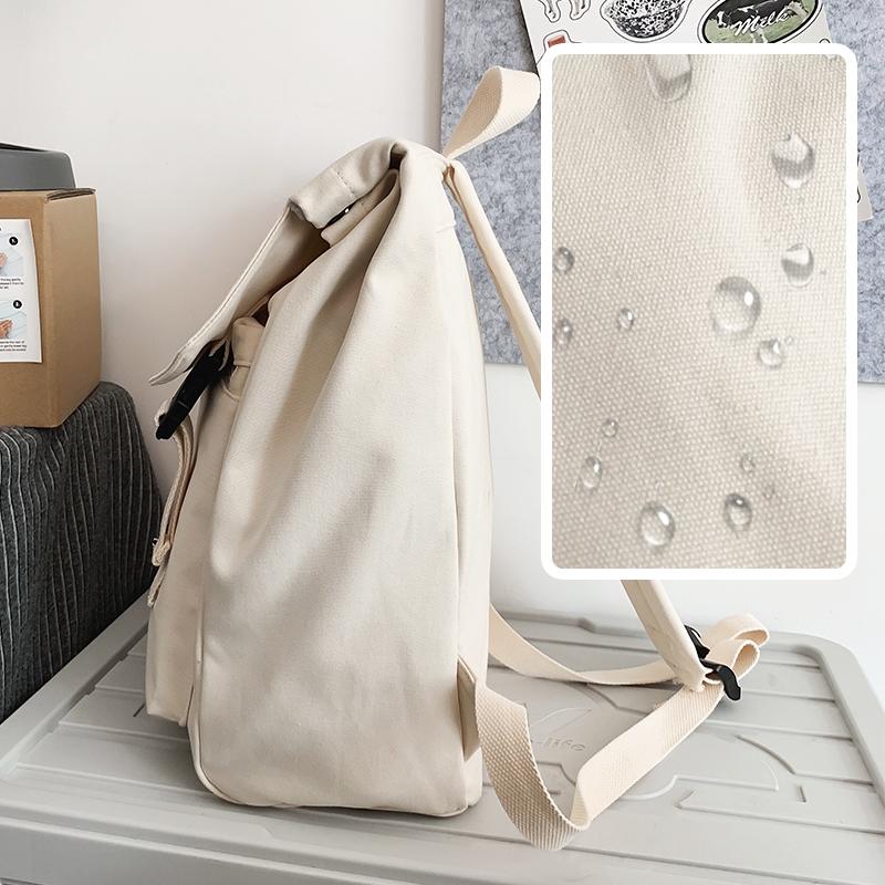 Large Capacity Canvas Schoolbag Female University Student High School Girl New Backpack