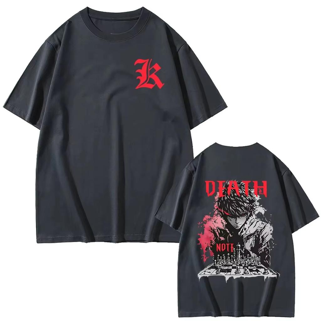 Summer Bestselling Anime Death Note Light Yagami Print Unisex Thin Printed Casual Outdoor Unisex And Unisex TShirt