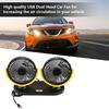 USB Dual Head Car Fan Portable Air Conditioner Auto Cooler Ventilation 12V Black Yellow