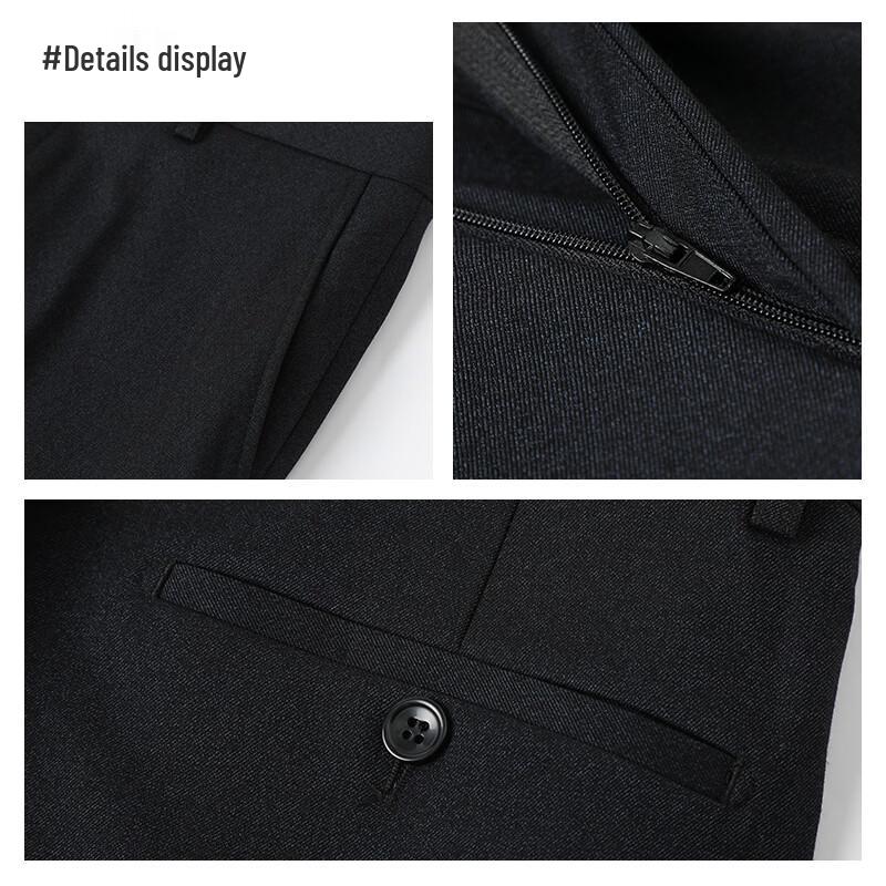 Landeng Men's Business Straight-Leg Dress Pants