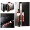 Christmas Refrigerator Pull Covers Soft Polyester 2 Piece Santa Set, Slide-On Fridge Pull Sleeves for Kitchen and Cabinet Accent