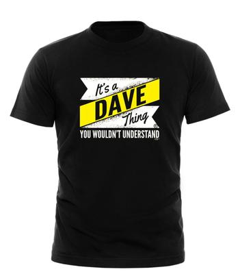 Dave V2 Surname Thing - Mens Funny Novelty Tee Top Gift T Shirt All Sizes