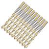 10-Piece HSS Coated Triangle Twist Spiral Drill Bit Set for Enhanced Performance