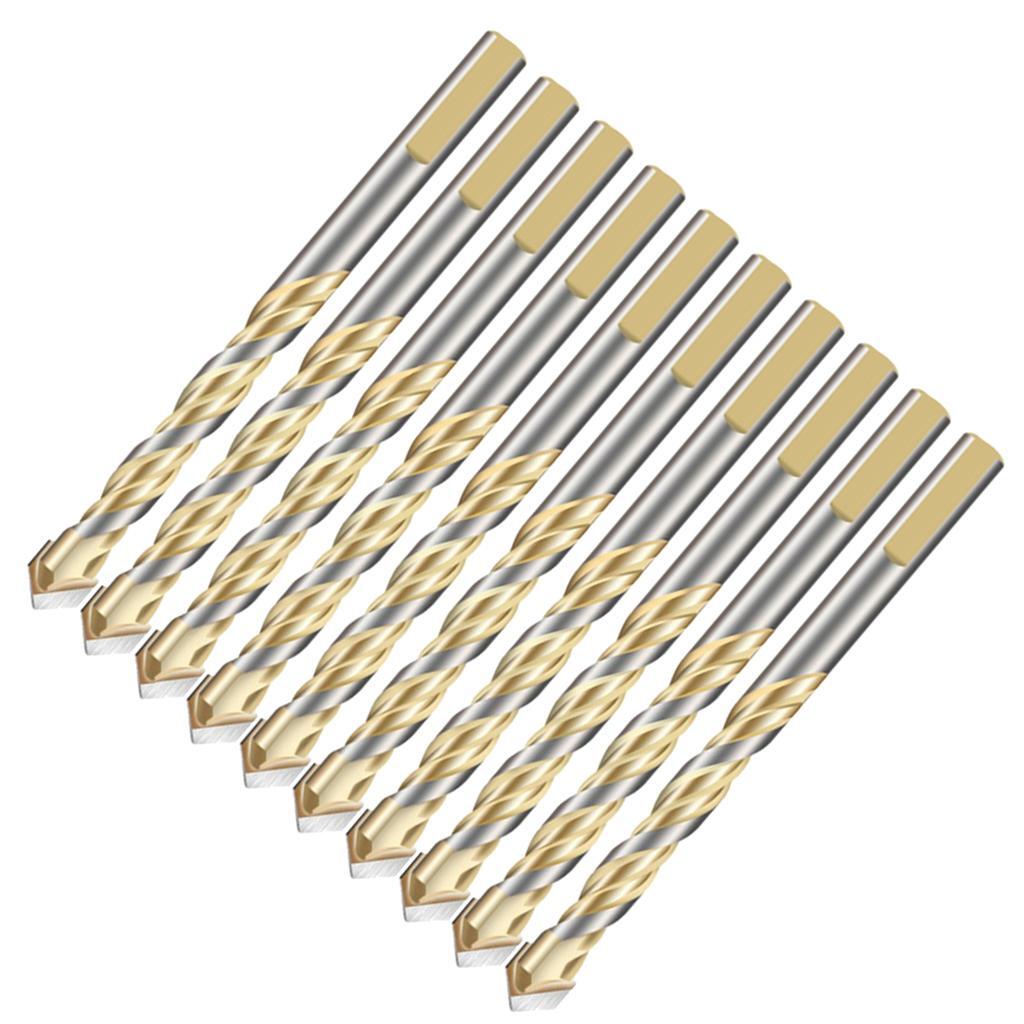10-Piece HSS Coated Triangle Twist Spiral Drill Bit Set for Enhanced Performance