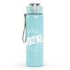 1PC Blank Light Faded White Minimalist Print 750ml Portable Sports Water Bottle Leakproof Gym Outdoor Travel Drink Cup
