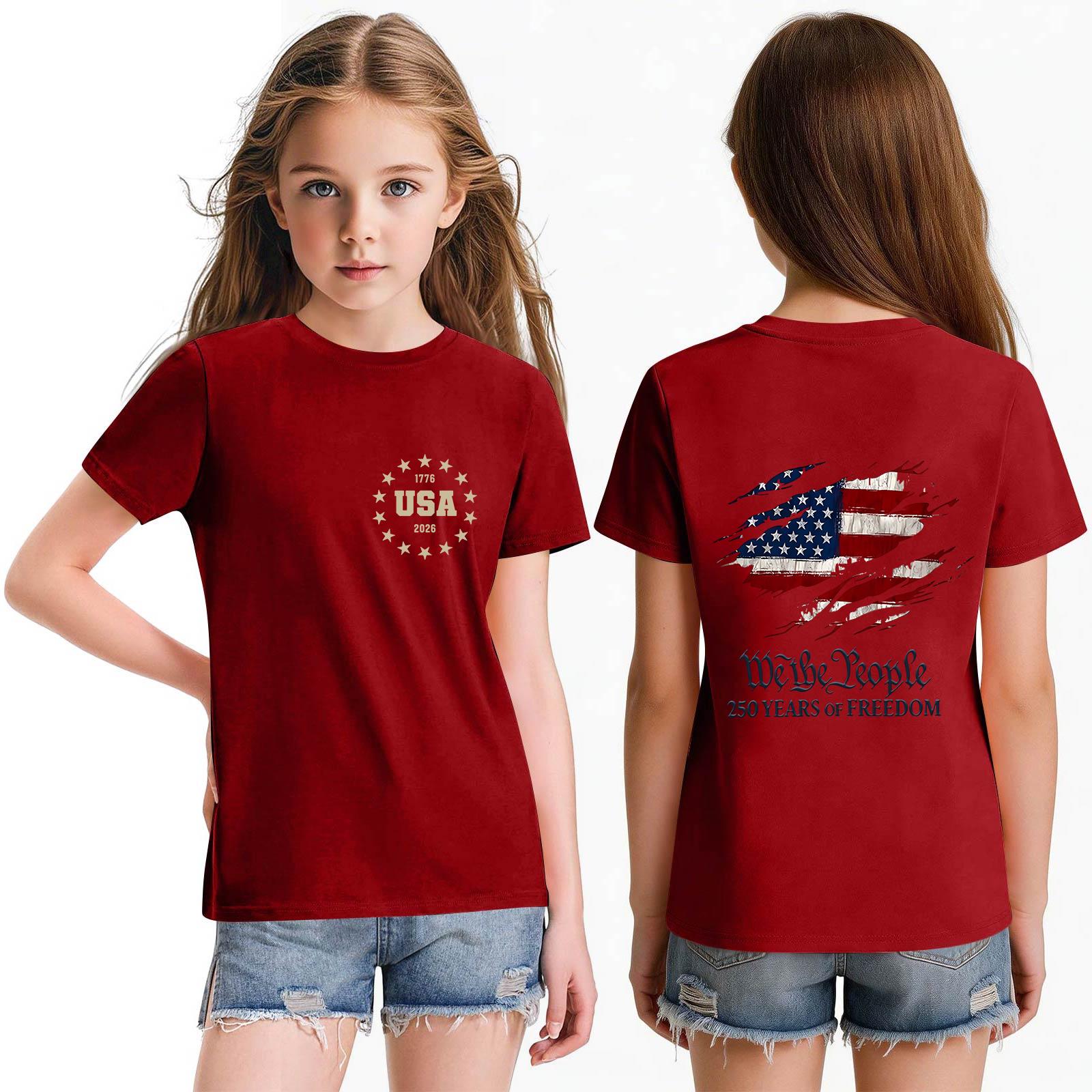 

Детские топы с коротким рукавом Повседневная футболка с принтом Свитшот с круглым вырезом Блузка 130 красный