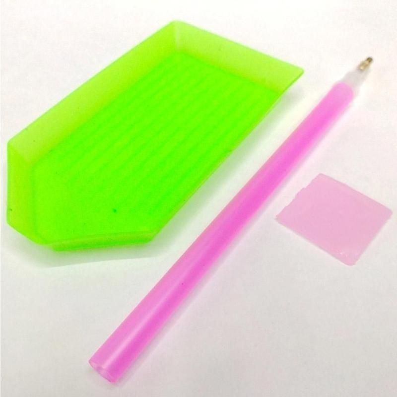 5Pcs/set  Pink Nail Art Rhinestone Gem Picker Pen Dotting Manicure Nail Art Tools