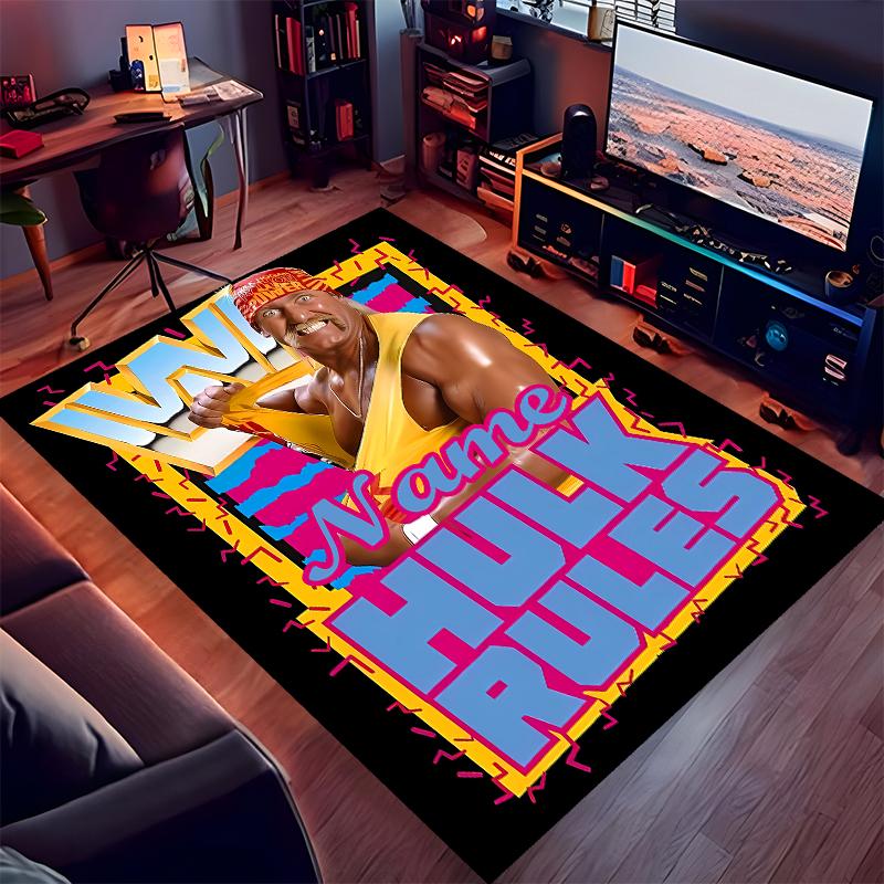 Custom personalization Hulk Hogan Print Area Rug - Soft, Washable Non-Slip Indoor Mat,Living Room,Home&Office Decorative Rug