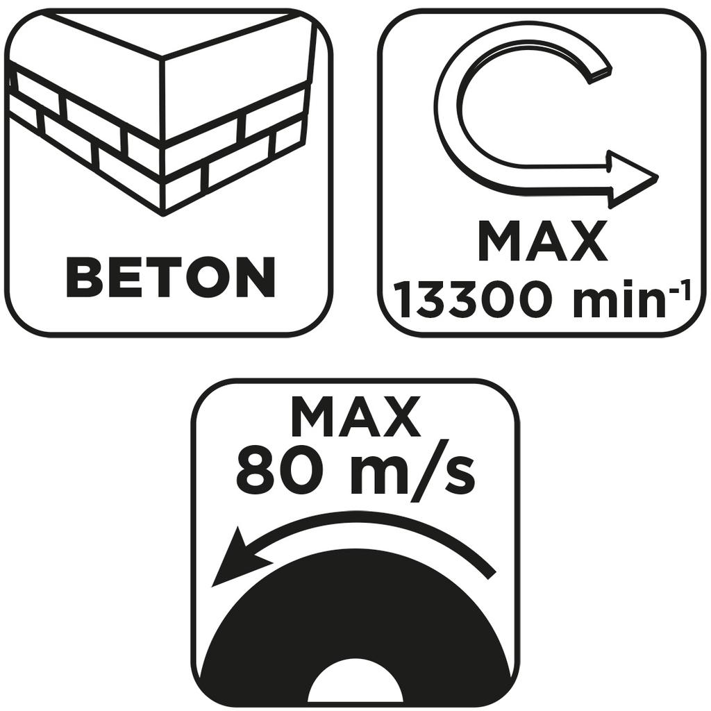 Tarcza tnąca, korundowa do betonu 115 x 2.0 x 22.2 mm, 42 C46-R-BF, wypukła