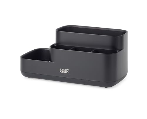 Joseph Joseph EasyStore Bathroom Storage Caddy Organizer for Bathroom Accessories, Matte Black [Authentic] 70600