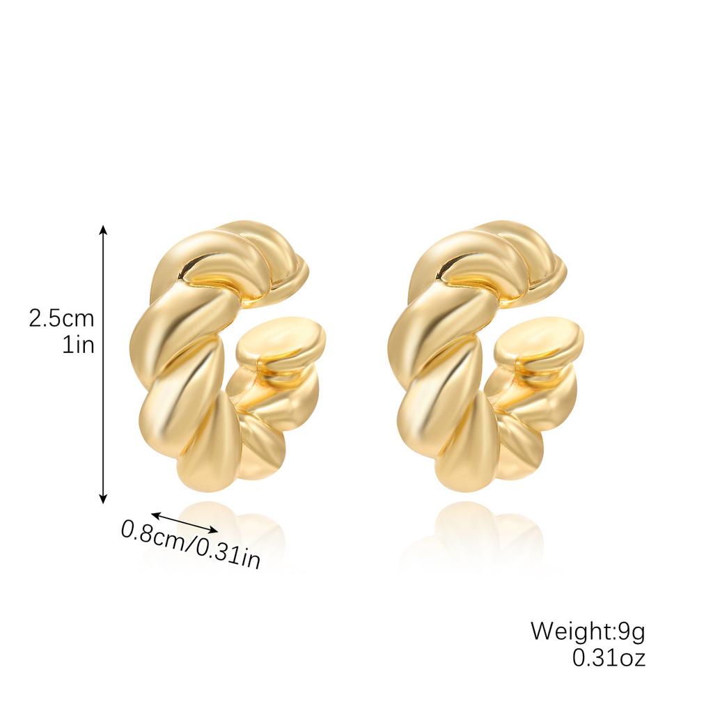 Modischer Übertriebener C-förmiger Ohrknochenclip, Wind Personalisierter Acryl-Ohrclip ohne Ohrlochstechen
