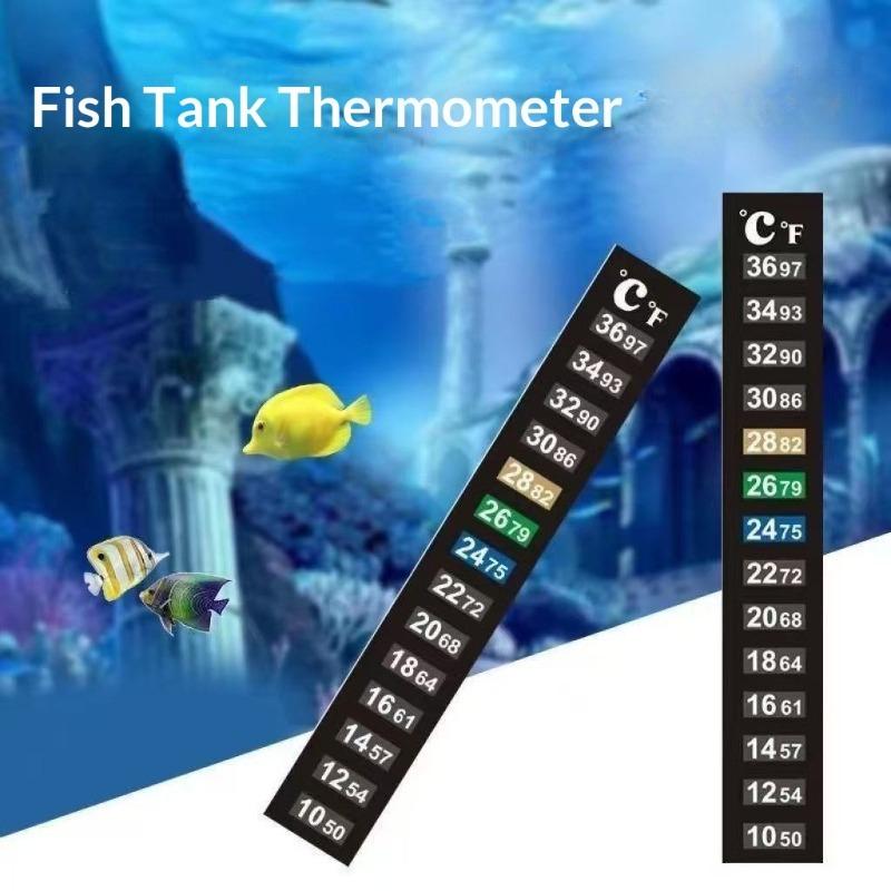 5/10 Piezas/Lote Termómetro para Acuario de Doble Escala Pegatina Adhesiva Medidor de Temperatura para Pecera
