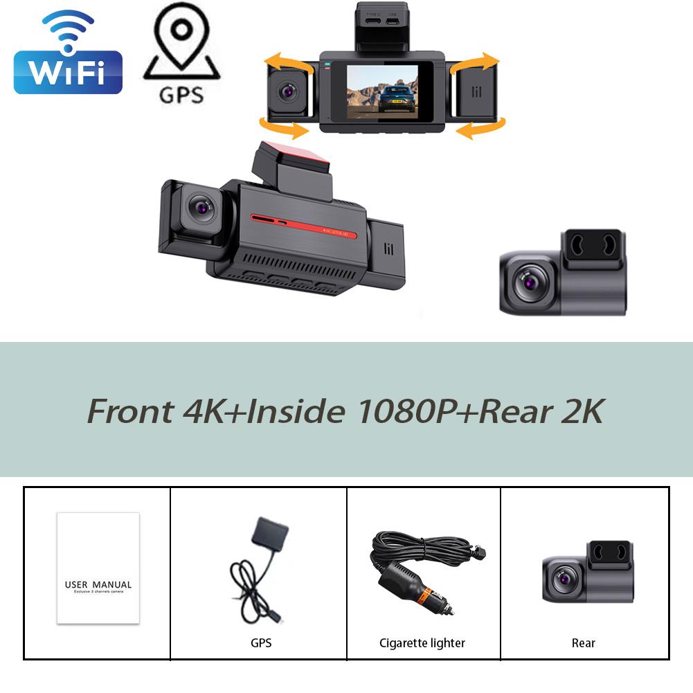 

3 записи HD 4K Скрытая автомобильная камера видеорегистратора Запись ночного видения Авто DVR Циклический видеорегистратор Автомобильные аксессуары none