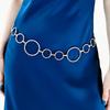 Luxury Women's Waist Chain Large Circle Shape Hollow Ring Waist Chain  Fashion Accessories Belt