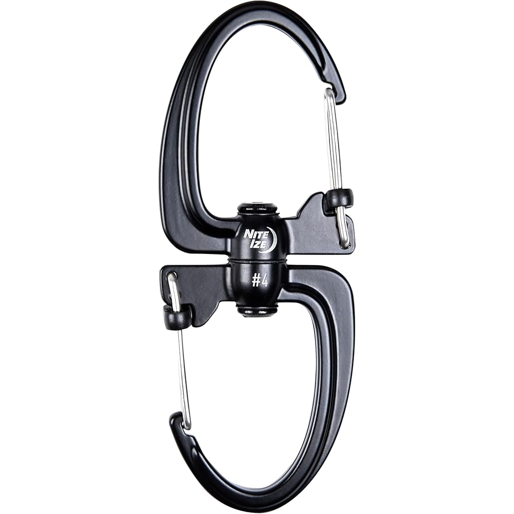 Nite Ize S-Biner 360° Slide Lock Carabiner #4 Durable Multi-Use Clip for Outdoor Activities