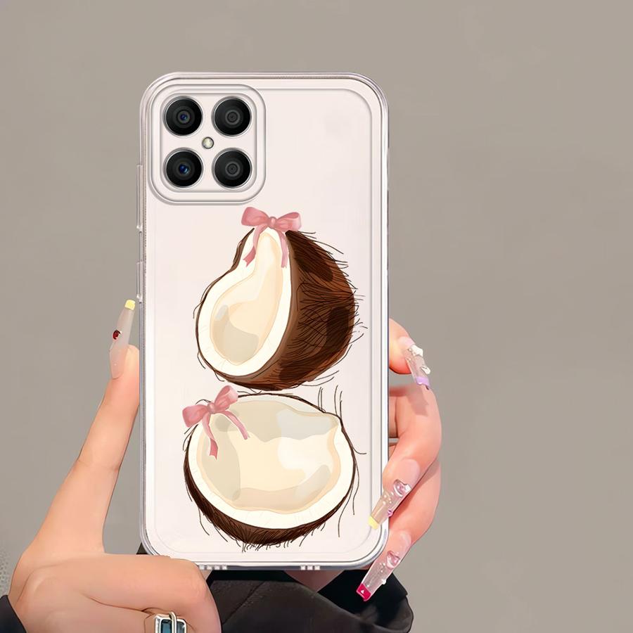 Simple Coconut Soft Phone Cover Case for Honor 90 Lite X8 X8a X9a X8b X9b X7b