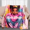 1PC Custom Name Crown Princess Artwork Flannel blankets Patterns Throw Blanket All-Season Soft Gift for Couch, Bed, Camping gifts