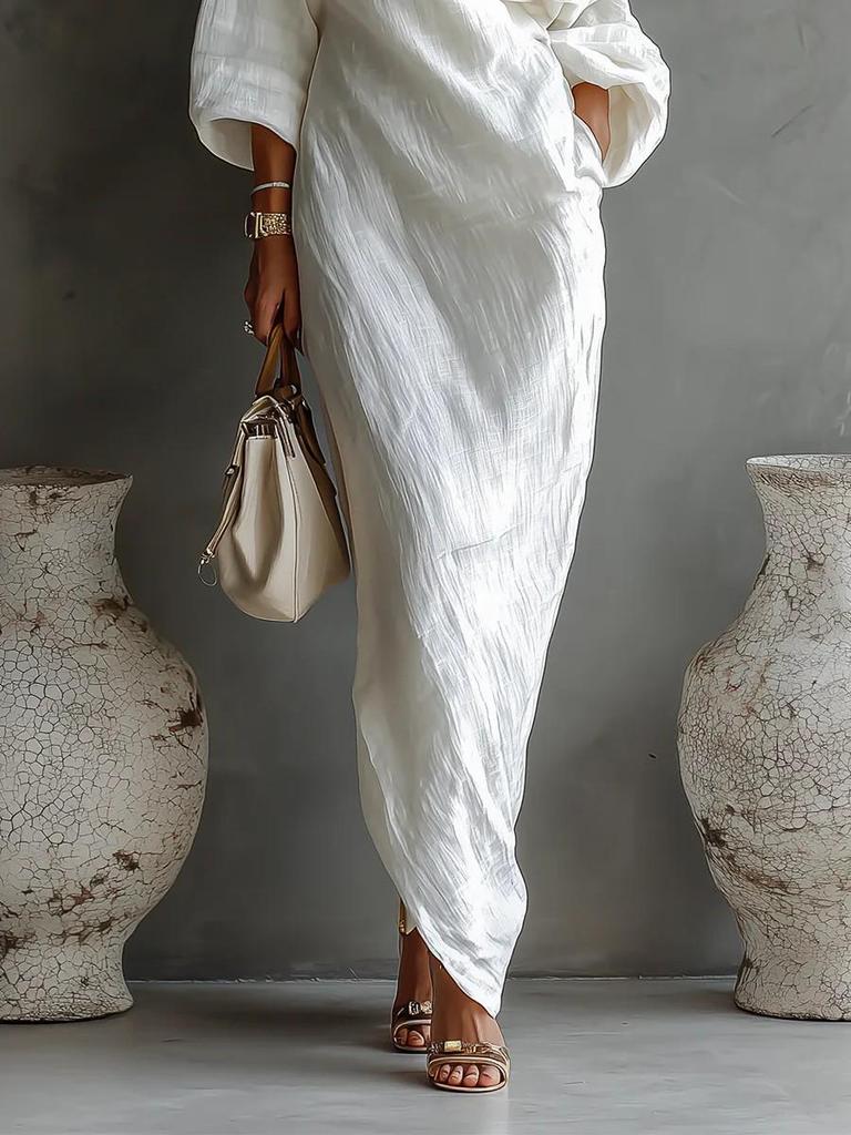 Elegant One-Shoulder Breathable Irregular Dress