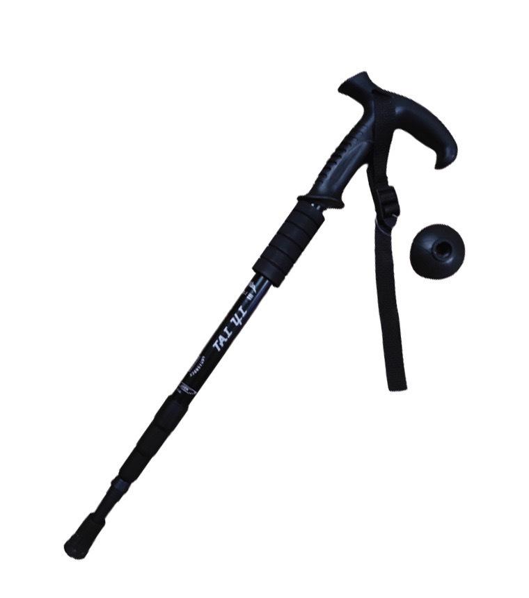 4-Section Aluminum Alloy Trekking Pole – Straight Handle for Hiking, Climbing & Travel