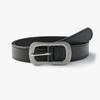 Retro Fashionable Black Pu Leather Belt For Women Featuring Stylish Buckle Japanese