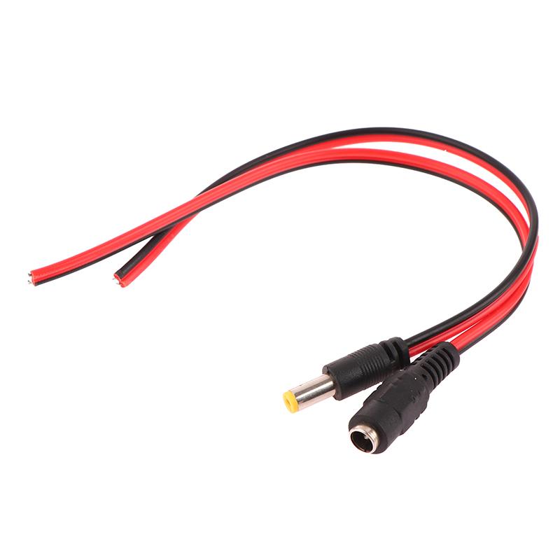 5 szt. Kabel Zasilający DC Męski Żeński Wtyczka 12V Kabel Adaptera DC Złącze Wtykowe Do Kamery CCTV Wtyczka DC 5.5*2.1Mm