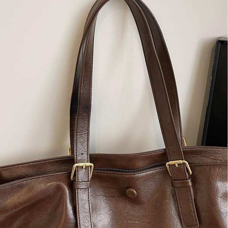Bolso tote de gran capacidad para mujer, bolso de hombro cruzado