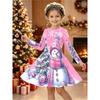Girls' 3D Santa Claus Dress Long Sleeve Summer Spring Vacation Daily Holiday Princess Beautiful Sweet Kids 4-12 Years Casual Dress A Line Dress
