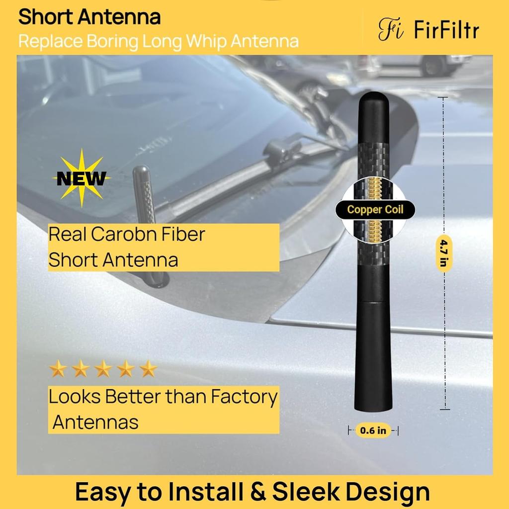 Carbon Fiber Truck Antenna for Chevy Silverado 1500 2500 3500 & GMC Sierra 1999-2025 2026,Chevy Silverado Antenna Truck Accessories,Short Car Video
