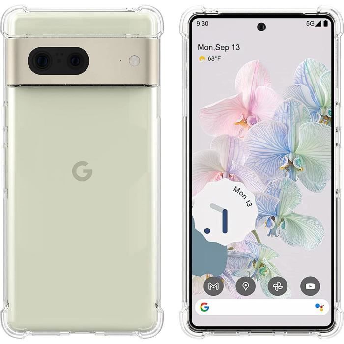 Protective Case - E.F.CONNECTION - Google Pixel 7 - Silicone - Transparent - Reinforced Corners