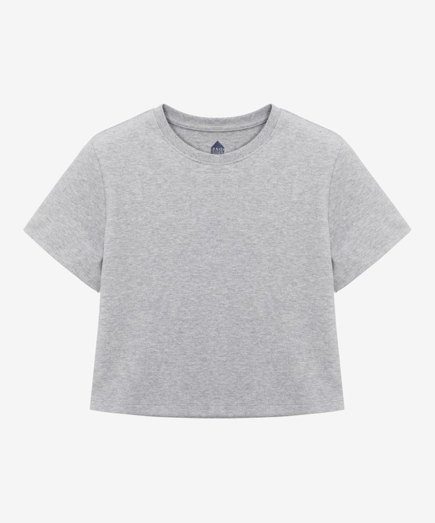 BASIC HOUSE [2Pack] Women'S Round Cropped Short Sleeve T-Shirt 2 Pack (10 Colors) Lats0202