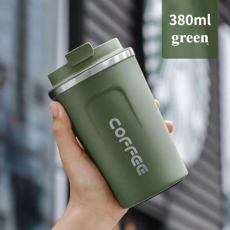 510ML Stainless Steel Coffee Mug Portable Tumbler Vacuum Flasks Car Thermal Cup Keeps Cold and Heat Thermal Mug Coffee Cup 510ml зелёный