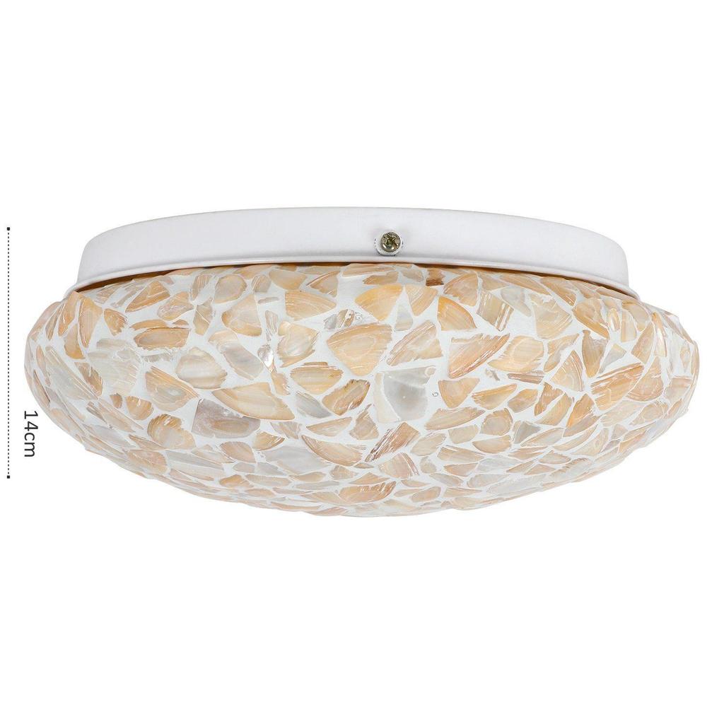 Runde Deckenleuchte aus Glasmosaik mit Dekor im Seap-Glas-Design