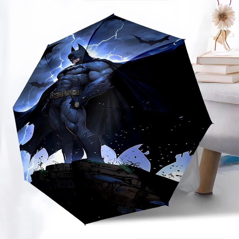 1pc Batman, Storm Automatic Folding Umbrella - Compact 8-Rib Design, Durable Plastic & Iron1383L