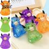 Medium Size Stress Toy Glitter Highland Cow Squeeze Slow Rising Clear Cattle Ball Shaped Anti-anxiety Soft Animal Shape Home Office Desk Fidget