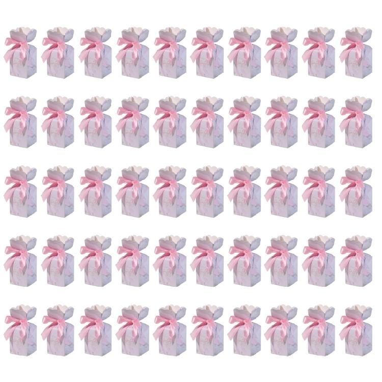 

Pack of 50 Wedding Snack Box Candy Boxes Wedding Packaging Box Colorful Paper Boxes Suitable for Snacks and Party Charm рожевий