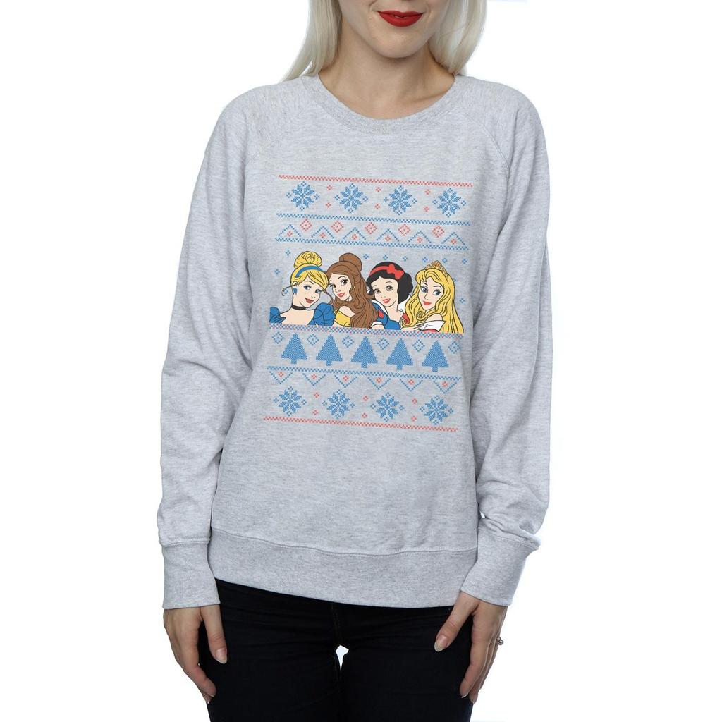 Disney Princess Damen/Damen-Sweatshirt mit Weihnachtsgesichtern