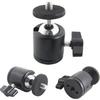 EXMAX 360 Degree Swivel Mini Tripod Ball Head with 1/4” Screw Thread Base for DSLR Camera Camcorder LED Light Tripod Monopod Bracket Compatible