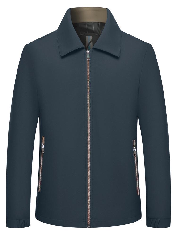 Men's 2026 Spring Fashion Business Casual Lapel Jacket - Versatile Solid Color Outerwear