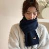 New solid color imitation cashmere scarf women's winter thickened warm versatile advanced sense age reduction cold scarf tide