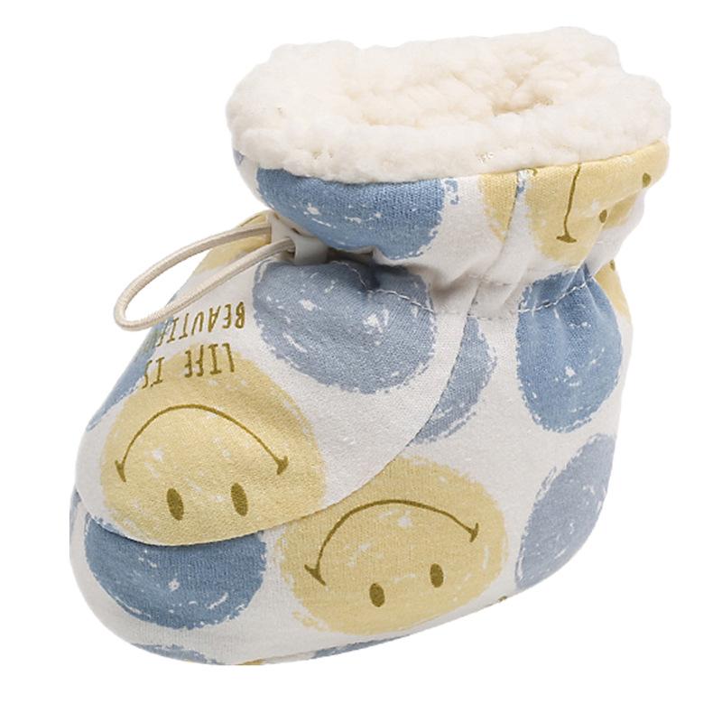 Newborn Baby Soft Sole Cotton Shoes - Thickened Velvet, Anti-Drop Foot Covers for Boys & Girls (0-1 Year)