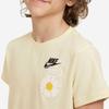 Nike Daisy Letter Print Round Neck Pullover Short Sleeve T-Shirt Kids Tops Coconut-Milk FB1993-113