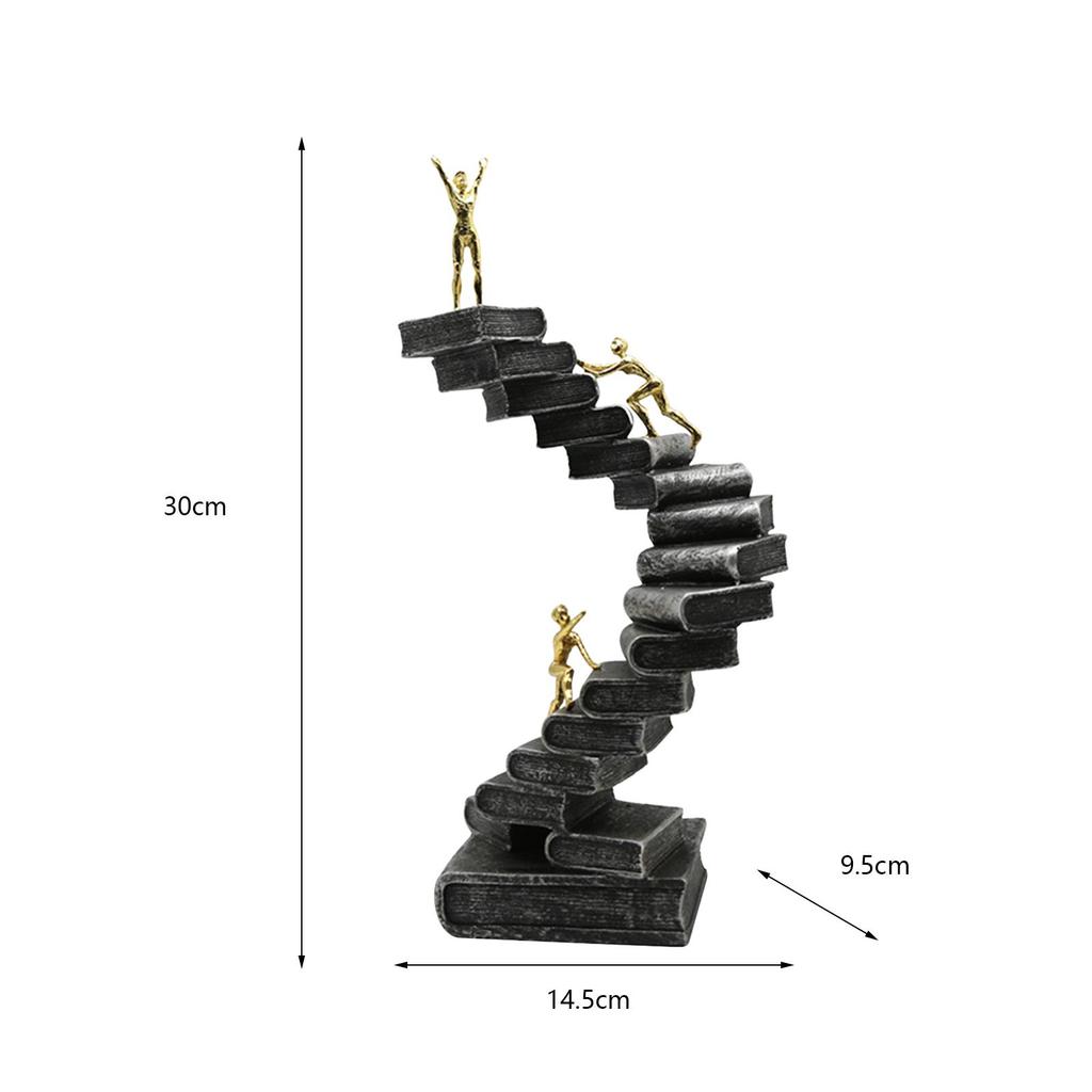 Ladder Sculpture Resin Collectible Statue Art Thinker Statues for Study Room Living Room Desktop Mantelpiece Abstract Figure