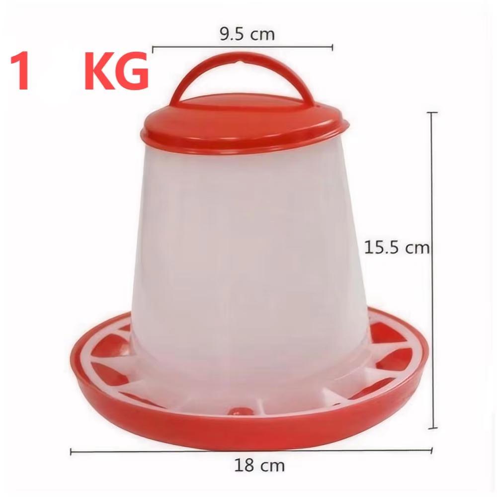 Poultry Chicken Feeding Bucket 1.5/3/6kg Automatic Drinking Bucket Chicken Feed Bucket Farm Bird Chicken House Feeding Waterer