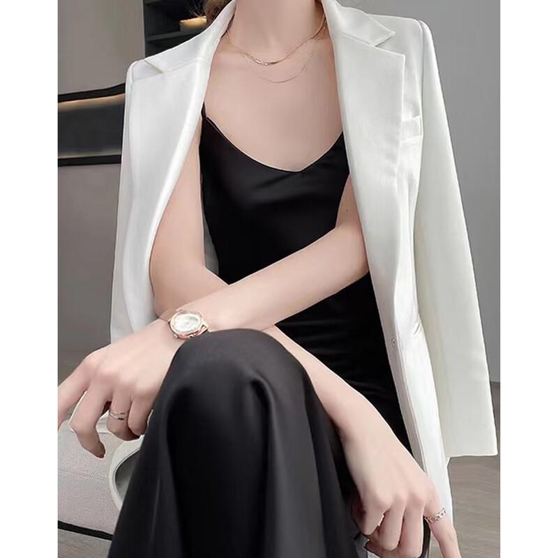 Demana Elegant Glossy Satin Camisole Midi Dress