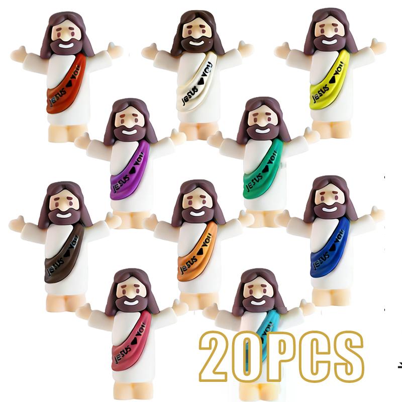 10-50PC Mini Jesus Statue Set Decor Easter Cartoon Jesus Toys Festive Party Scene Decor Room Tabletop Figurines Easter Gifts